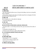 Giáo án Sinh học 7 bài 5: Trùng biến hình và trùng giày