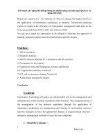Kế hoạch xây dựng hệ thống thông tin nhằm nâng cao hiệu quả quản lý và kinh DOANH e 