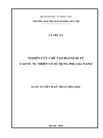 Nghiên cứu chế tạo blend đi từ cao su tự nhiên có sử dụng phụ gia nano 