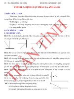 CHỦ đề 3  ĐỊNH LUẬT PHẢN xạ ÁNH SÁNG 