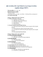 ĐỀ CƯƠNG ôn tập PHÁP LUẬT đại CƯƠNG