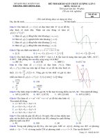 Đề KSCL toán 12 lần 1 năm 2018 – 2019 trường THPT đồng đậu – vĩnh phúc 