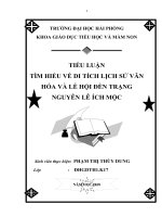 Tiểu luận cơ sở văn hóa 