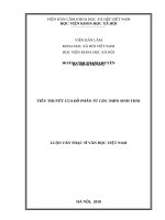 Tiểu thuyết của Đỗ Phấn từ góc nhìn sinh thái (LV thạc sĩ)