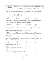 Đề thi thử THPTQG năm 2018   môn toán   bộ đề TN toán   đề 11   file word có lời giải chi tiết doc 