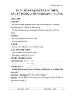 Giáo án Sinh học 7 bài 51: Đa dạng của lớp thú( tiếp theo) các bộ mống guốc và bộ linh trưởng