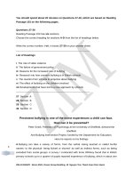 IELTS academic reading sample 153   persistent bullying is one of the worst experiences 