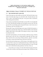  PHÂN TÍCH SWOT và xây DỰNG CHIẾN lược MARKETING CHO CÔNG TY sản XUẤT cáp điện lực NEXANS VIETNAM 