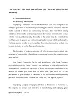  phân tích SWOT cho hoạch định chiến lược  của công ty cổ phần SXDVTM huy quang e 