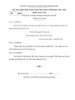 De thi HSG van 9 cap huyen