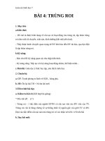 Giáo án Sinh học 7 bài 4: Trùng roi