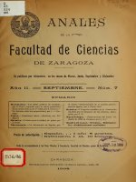 Anales de la Facultad de Ciencias de Zaragoza Vol 07 1908