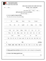 Form dieu tra TNLD (Tiêu chuẩn CTPAT)