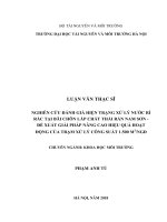 Nghiên cứu đánh giá hiện trạng xử lý nước rỉ rác tại bãi chôn lấp chất thải rắn nam sơn   đề xuất giải pháp nâng cao hiệu quả hoạt động của trạm xử lý công suất 1 500 m3 ngđ 