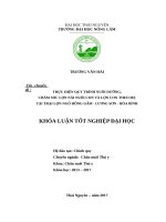 Thực hiện quy trình nuôi dưỡng, chăm sóc lợn nái nuôi con và lợn con theo mẹ tại trại lợn ngô hồng gấm – lương sơn – hòa bình 