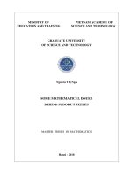 Một số vấn đề toán học ẩn chứa trong trò chơi Sudoku (LV thạc sĩ)