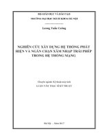 Nghiên cứu xây dựng hệ thống phát hiện và ngăn chặn xâm nhập trái phép trong hệ thống mạng 