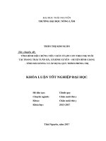 Tình hình hội chứng tiêu chảy ở lợn con theo mẹ nuôi tại trang trại tuấn hà, xã bình xuyên, huyện bình giang, tỉnh hải dương và áp dụng quy trình phòng trị 