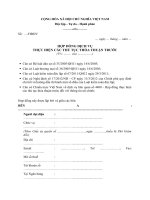 HỢP ĐỒNG DỊCH VỤ THỰC HIỆN CÁC THỦ TỤC THỎA THUẬN TRƯỚC