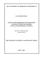 Tóm tắt luận án tiếng anh nghiên cứu nồng độ hormon sinh dục và một số dấu ấn sinh học chu chuyển x