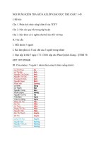 NỘI DUNG KIỂM TRA GIỮA kì lớp GIÁO dục THỂ CHẤT 1 