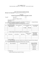 tờ khai thay đổi, bổ sung thông tin đăng ký sử dụng dịch vụt VAN