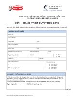 Đơn đăng ký xét duyệt HB acecook vietnam scholarship 2018 2019 