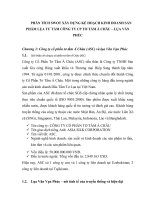 Phân tích SWOT xây dựng kế hoạch kinh doanh sản phẩm lụa tư tằm công ty CP tơ tằm á châu – lụa ván phúc v 