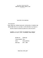 Thực hiện quy trình chăm sóc, nuôi dưỡng và phòng trị bệnh trên đàn gà lai (chọi x lương phượng) tại trại gà thương phẩm xã khe mo   huyện đồng hỷ   tỉnh thái nguyên 