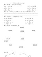 Bài tập toán lớp 1 cơ bản và nâng cao 