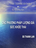 CÁC PHƯƠNG PHÁP LƯỢNG GIÁ sức KHỎE THAI 