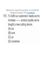 GIẢI PART 5 TOEIC CHI TIẾT