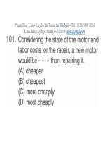 GIẢI PART 5 TOEIC CHI TIẾT