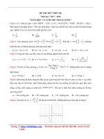 Đề thi thử THPT QG môn toán tạp chí toán học và tuổi trẻ tháng 10 2017 2018 file word có lời giải chi tiết 