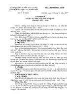 KẾ HOẠCH CÔNG TRÌNH MĂNG NON