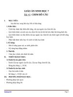 Giáo án Sinh học 7 bài 41: Chim bồ câu