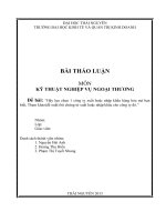 Hãy lựa chọn 1 công ty xuất hoặc nhập khẩu hàng hóa mà bạn biết, tham khảo (đề xuất) bộ chứng từ xuất hoặc nhập khẩu cho công ty đó 