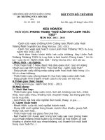 Kế hoạch tổ chức phong trào nói lời hay làm việc tốt