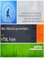 Bài giảng  HTML Form