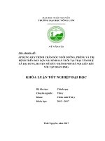 Áp dụng quy trình chăm sóc nuôi dưỡng, phòng và trị bệnh trên đàn lợn nái sinh sản nuôi tại trại tâm huệ xã đại hưng, huyện mỹ đức – thành phố hà nội liên kết với tập đoàn BMG 