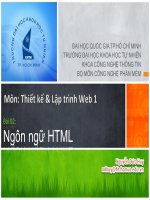 Ngôn ngữ Hyper Text Markup Language (HTML)