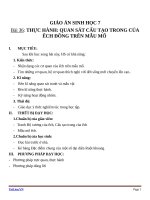 Giáo án Sinh học 7 bài 36: Thực hành quan sát cấu tạo trong của ếch đồng trên mẫu mổ