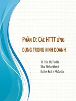 SLIDE BÀI GIẢNG HỆ THỐNG THÔNG TIN QUẢN LÝ PD