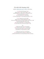 Lời bài hát và hợp âm guitar Cả một trời thương nhớ