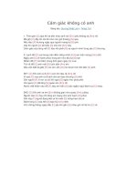 Lời bài hát và hợp âm guitar Cảm giác không có anh