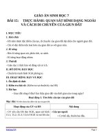 Giáo án Sinh học 7 bài 15: Giun đất