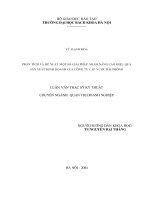 Phân tích và đề xuất một số giải pháp nhằm nâng cao hiệu quả sản xuất kinh doanh của công ty cấp nước hải phòng 