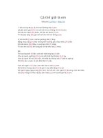 Lời bài hát và hợp âm guitar Cả thế giới là em