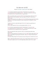 Lời và hợp âm guitar Ca dao em và tôi