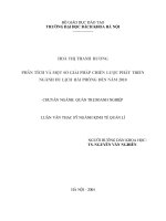 Phân tích và một số giải pháp chiến lược phát triển ngành du lịch hải phòng đến năm 2010 